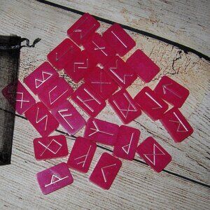 Viking Futhark Runes Stone Set